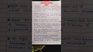 National Education Policy 2020#shorts#ugcnet#netexam#jrf#setexam#ytshorts📑📒📗🙏👍