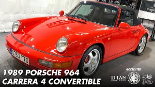 1989 GUARDS RED PORSCHE 964 CARRERA 4 CONVERTIBLE TITAN COATINGS OFFSET DETAILING ESSEX