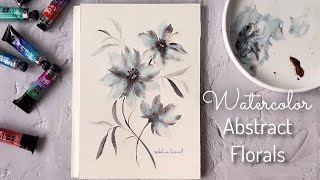 Abstract Florals in Watercolor