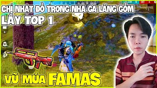 Free Fire | THỬ THÁCH CHỈ NHẶT ĐỒ TRONG NHÀ GÀ TRONG KHU LÀNG GỐM LẤY TÓP 1, VŨ MÚA "FAMAS" CỰC GẮT