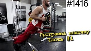 Программа тренировок в тренажером зале новичку. №1 (понедельник) на 3 раза в неделю. Тренировка №1.