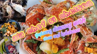 My first premiere ginataang alimasag with gulay na bahay kubo(ala chef si chelsea)  #mukbang