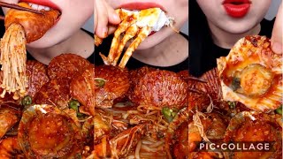 Korean food ASMR - ĂN HẢI SẢN SỐT HÀN QUỐC NGHE RỘT RỘT QUÁ ĐÃ 🍄🦑🦐