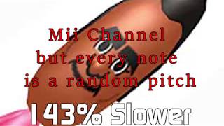 Mii Channel but every note is a random pitch at 143% Slower