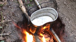 Костер разведчика ножом и руками | Секреты войсковой разведки СССР