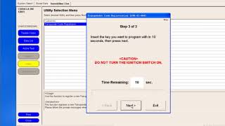 How to use OTC GTS IT3 to register immobiliser keys for COROLLA EX 2011