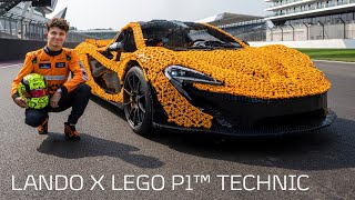 Lando Norris drives LEGO P1 at Silverstone