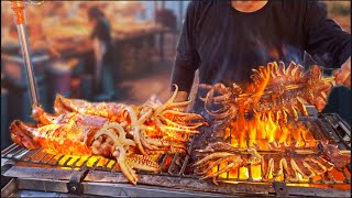 Popular！Taiwanese Street Food Chupei Night Market, 6 Stalls at One Time/排隊美食！竹北夜市美食合集-麻油雞,夜市牛排,炭烤魷魚