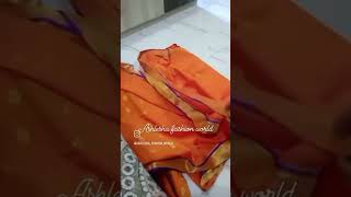 🧡 लावणी साडी सहावारी साडी मधून शिवा लावणी साडी.#nauvarisaree #sewing #stitching