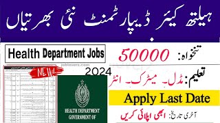 Health Department Job Vacancy 2024 | Today Application for Employment Government Jobs 2024