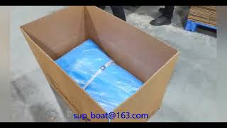 Inflatable drop stitch kayak kajak packing package process in our factory