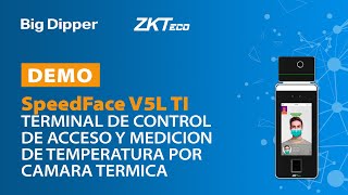 ZKTeco SpeedFace V5L TI: Terminal de Control de Acces y Medición de Temperatura por Cámara Térmica