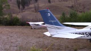 Idaho Backcountry, Tail Dragger dropping Elk hunters Cabin Creek, Bob and Neil