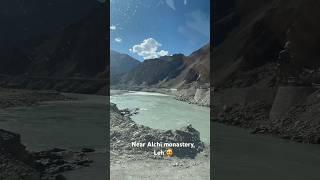 Stunning Bridge View Near Alchi Monastery! #LehLadakh Adventure | Hidden Gem 🌉 #ladakhcalling