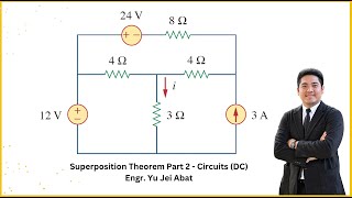 Superposition Theorem Part 2 - Electrical Circuits Analysis DC