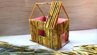 Small Hut Making with Bamboo Sticks | Perfect and Easy to Make Bamboo Craft Idea