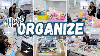 Clean With Me / Huge Organize & Declutter / Easter Baskets / Cleaning Motivation