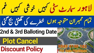 Lahore Smart City latest news | Payment | Discount Policy | Plot Cancel | 2nd & 3rd Balloting Date