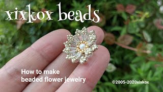 【DIY】xixkox beads ✺ビーズで編む小菊のピアス