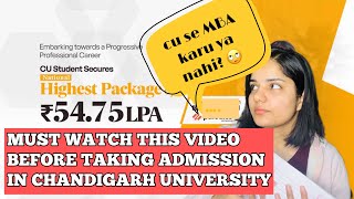 MBA in Chandigarh University| Placements| Fee structure| Admissions are open|