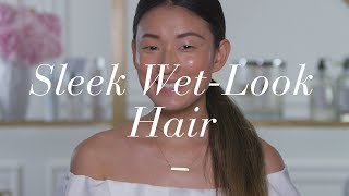 How To Do A Sleek Wet-Look Ponytail | The Zoe Report By Rachel Zoe