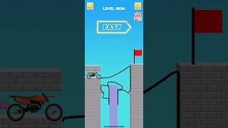 Draw bridge puzzle game level 1834 #gaming #drawing #Shorts