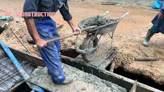 Manual Concrete Mixing || Sự Construction