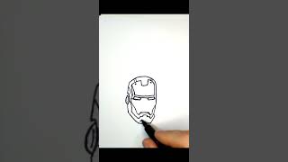 How to draw Iron Man easily