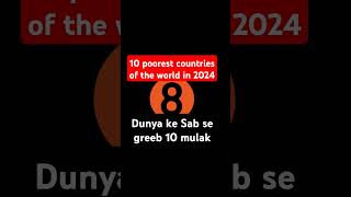 10 poorest countries of the world in 2024  #ytshorts #shortfeed #10top #top #facts #poorestcountries