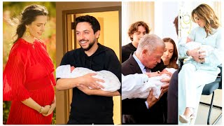 Jordan's Royal family Prince Hussain and Rajwa Al Saif Welcome to their First Child Named by Iman