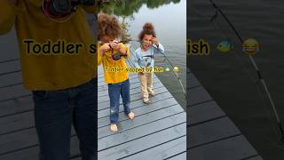 Epic Catch! Toddler Slapped by Fish 🐠😂 #shorts #FunnyKids #EpicCatch#Fishing #KidsFails