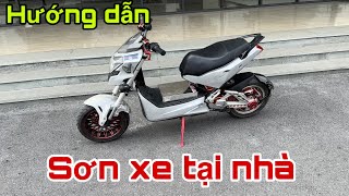 Hướng dẫn sơn xe tại nhà chuẩn các bước || Xe Điện