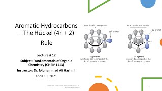 CHEM1113 | Lecture 11 | Huckel Rule, Aromatic and Antiaromatic Compounds