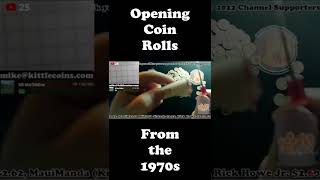 ASMR Opening Coin Rolls from the 1970s #shorts