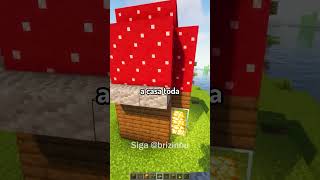 bonita casa de cogumelo no minecraft 🍄