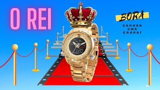 Relogio  Masculino Naviforce 9093 dourado importado da China Aliexpress Renda extra