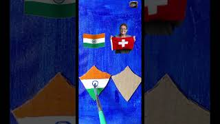 🇮🇳🇨🇭 Flag Drawing Independence Day Drawing #shorts #viral #drawing #youtubeshorts