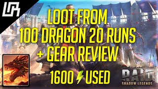 Raid Shadow Legends - Loot From: 100 Dragon 20 Runs + Loot Review