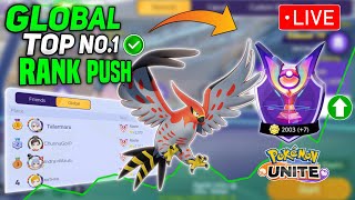 Global Top No.1 Rank Push! let's do it Live! Day 30 Pokemon unite