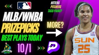 MLB/WNBA PrizePicks Today | Best 5 Plays | Tuesday | 10/1/2024 | Best Taco Pair?