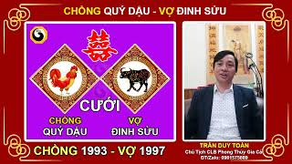 Xem Tuổi Vợ Chồng - Video 59 | Nam 1993 vợ 1997 Có Hợp Không | Nam Tuổi Quý Dậu Lấy Vợ Tuổi Đinh Sửu