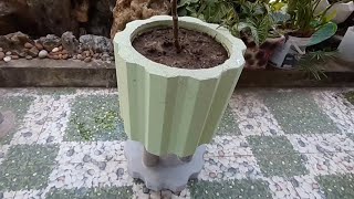 Creative Flower Pot Ideas | How To Make A Concrete Flower Pot ? (Making a Concrete Planter) #15