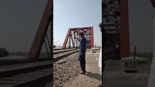 Train crossing from Sutlej bridge Bahawalpur