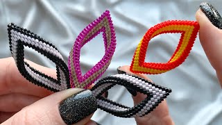 DIY Beaded Earrings: Step-by-Step Rhombus Design Tutorial