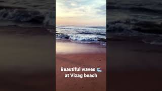 Beautiful waves 🌊 at Vizag beach #vizag #beach #waves #Shorts