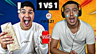 NOTRE PREMIER MATCH SUR FIFA 21 ! *LE GAGNANT REMPORTE LE TACOS* (1vs1)