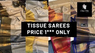 Tissue saree  with beautiful contrast border | online shopping | ethnic mee