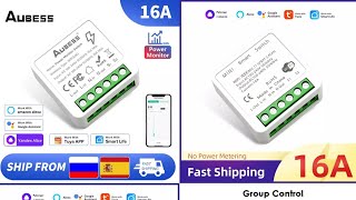 Мини WiFi переключатель Aubess Tuya 16 А Mini WiFi switch