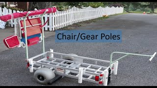 Harbor Freight Beach Cart | Chair Poles Added