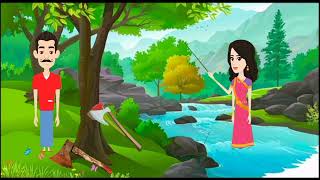 Woodcutter and Fairy story|জলপরী ও কাঠুরের গল্প|Cartoon for kids|Bangla Cartoon|জলপরী ও কাঠুরে